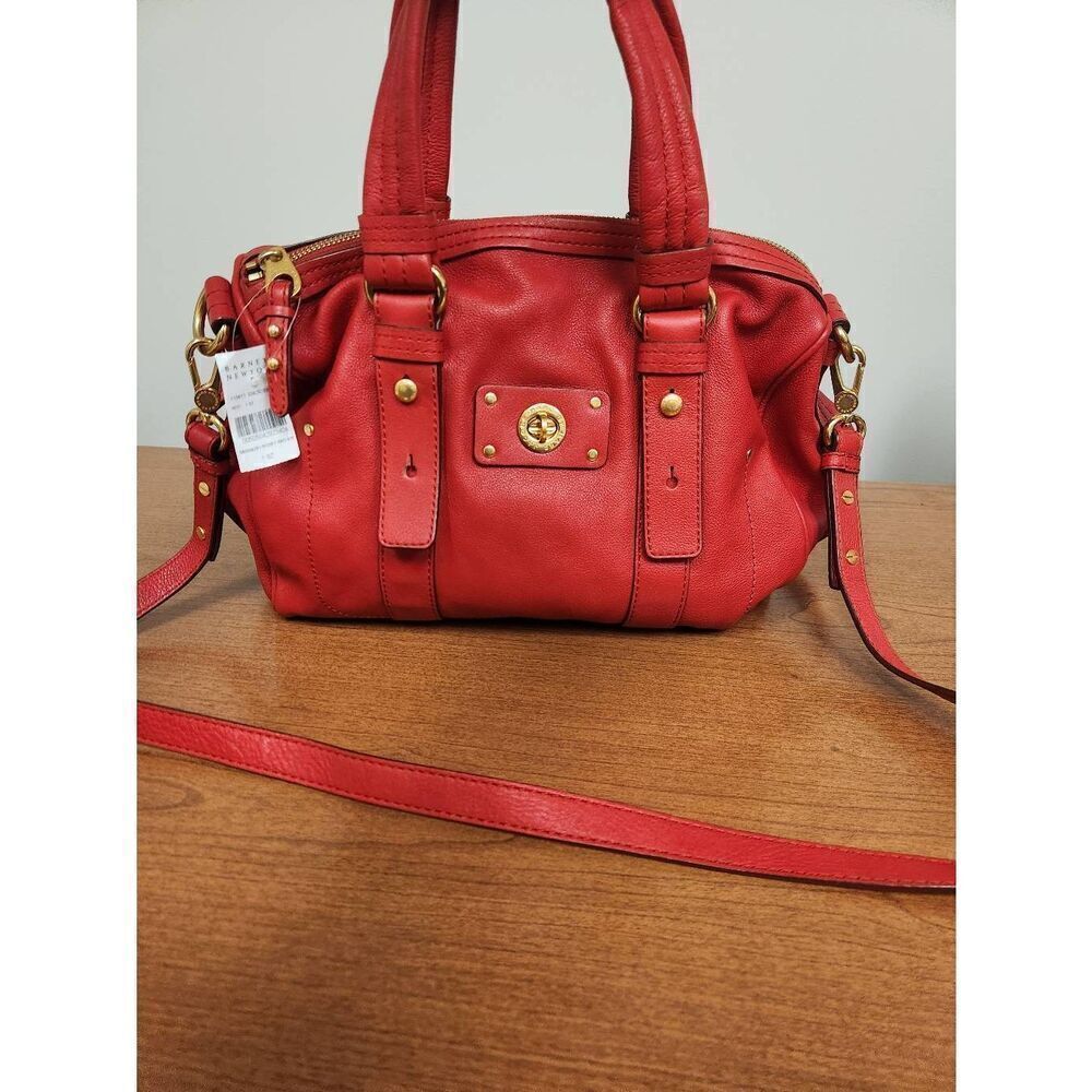 NWT Marc By Marc Jacobs Red Leather Turnlock Shoulder Crossbody